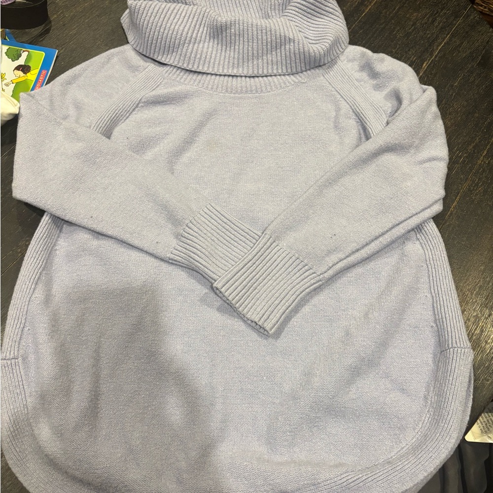 Moth Soft Blue Cowl Neck Sweater